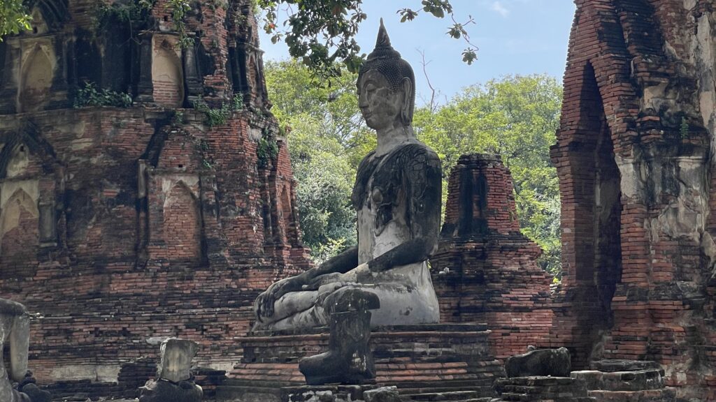 Ruinas del templo Wat Mahathat en Ayutthaya