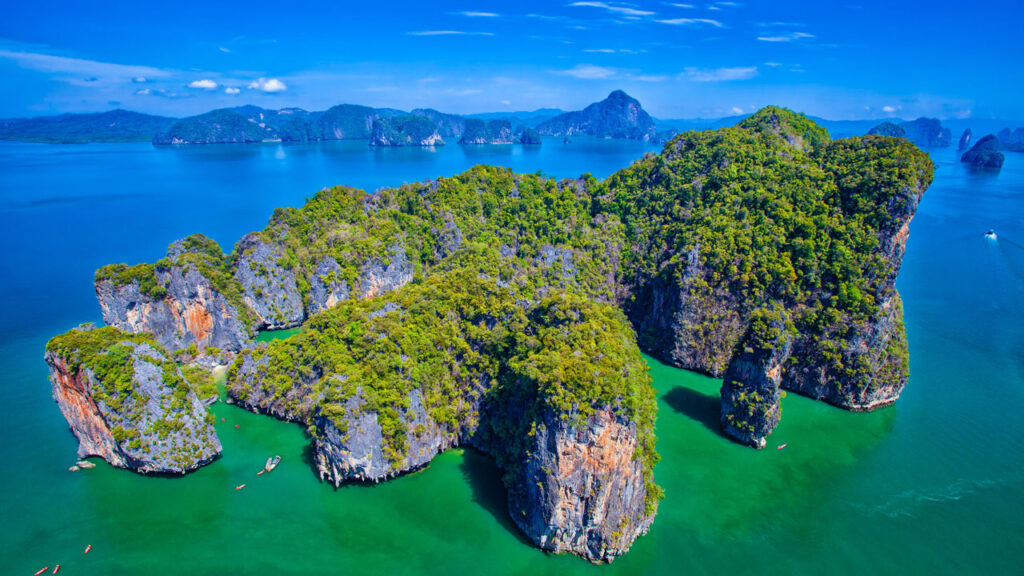 Vista panorámica de Hong Island en Krabi