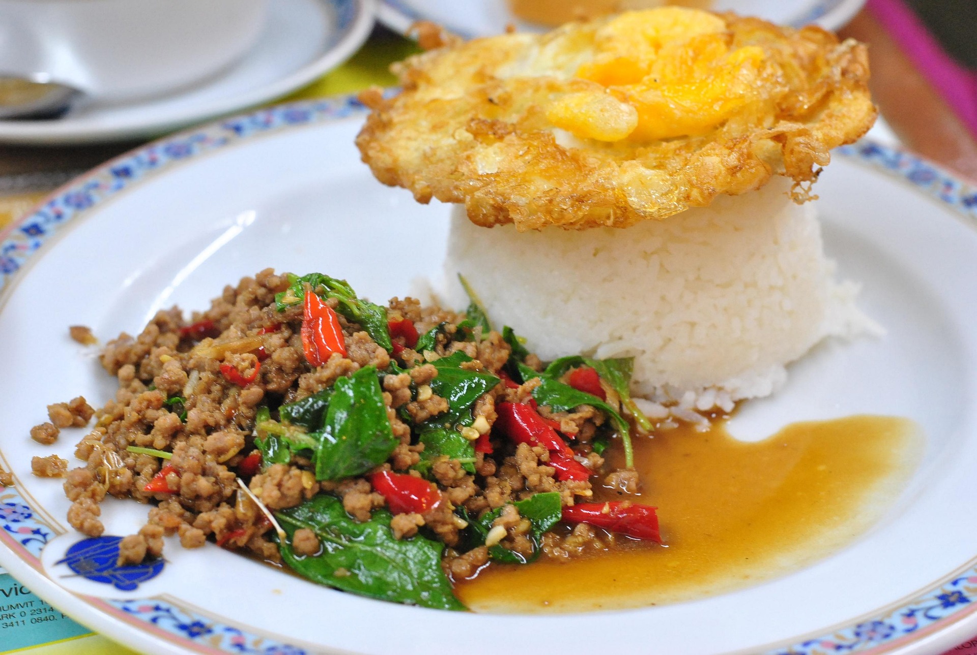 Pad Krapao tradicional de Tailandia