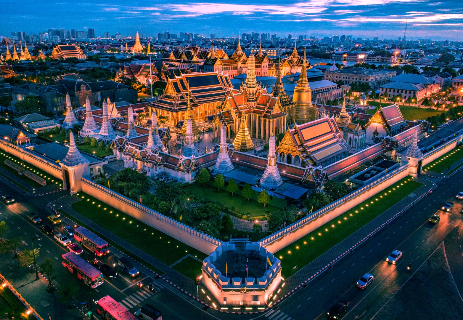 Complejo del Gran Palacio en Bangkok